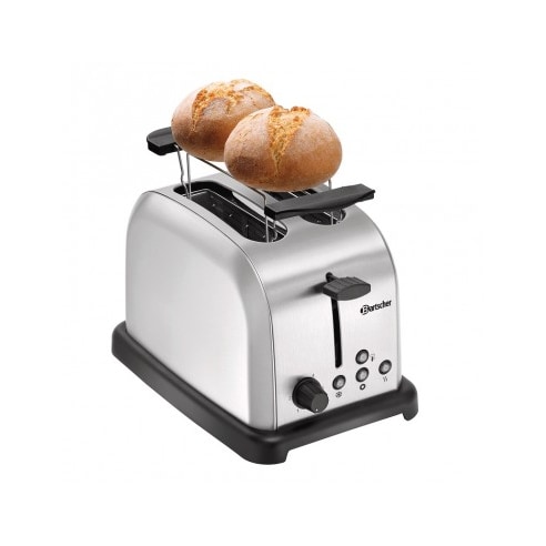 Grille pain inox 2 fentes, finition brossée, 880 W, 220 V - MONO