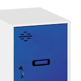 thumbnail of SimonRack Armadietto Piccolo Spogliatoio in metallo Bas 915x300x500, 1 Porte, Con separatore interno, Bianco/Blu - Simonlocker