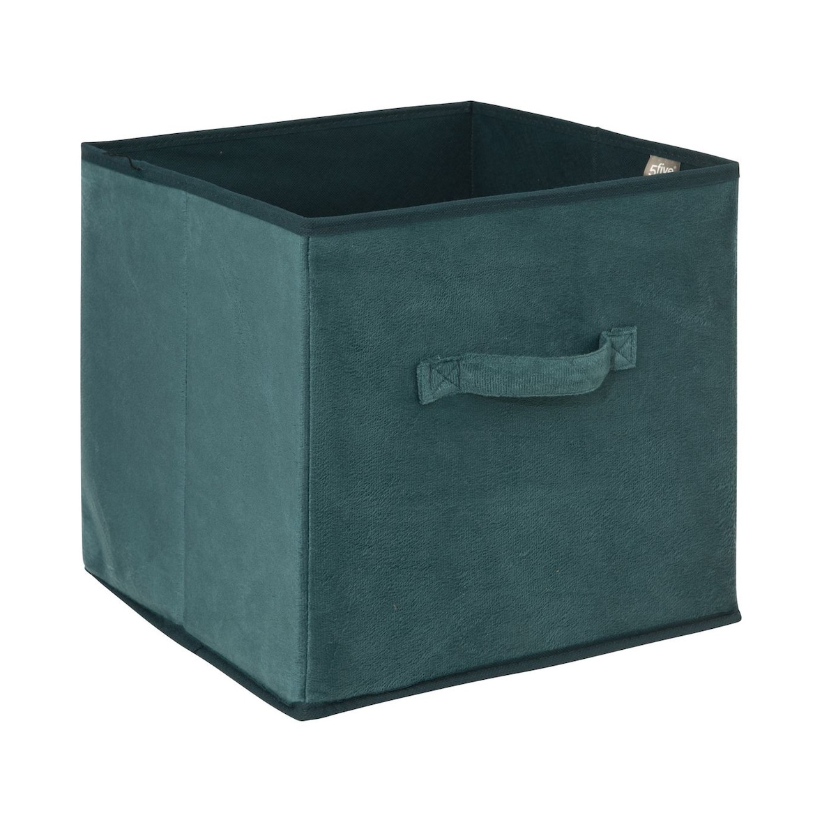 FIVE - Petrolblaue Aufbewahrungsbox aus Samt, 31 x 31 cm