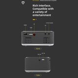 thumbnail of Projecteur LED Portable 400 Lumens HD Home Cinéma Supporte USB HDMI Jaune YONIS