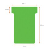 thumbnail of Pack de 100 fiches T, indice 2 / 60 mm, 170 g/m², vert