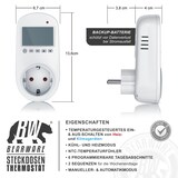 thumbnail of BEARWARE Steckdosen Thermostat für Heiz & Klimageräte Individuell programmierbar / LCD-Display