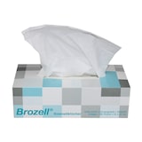 thumbnail of Kosmetiktücher Brozell® hochweiß, 2-lagig, ca. 21x21 cm, 150 Tücher pro Box, 25 Zupfboxen im Karton