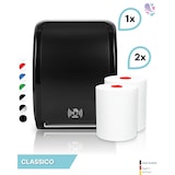thumbnail of SET: Handtuchrollenspender SENSOR, berührungslos, Blanc Cosmos + 2 Handtuchrollen "Classico" - PRODUKTSET