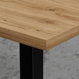 thumbnail of Bistrotisch 120x80 cm | Eiche Rom Natur | Edelstahl Gestell
