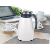 thumbnail of Isolierkanne GLACE in weiß, lackiert. Inhalt: 1,5 Liter für ca. 11 Tassen. Höhe: 24,3 cm, Durchmesser: 13,5 cm.