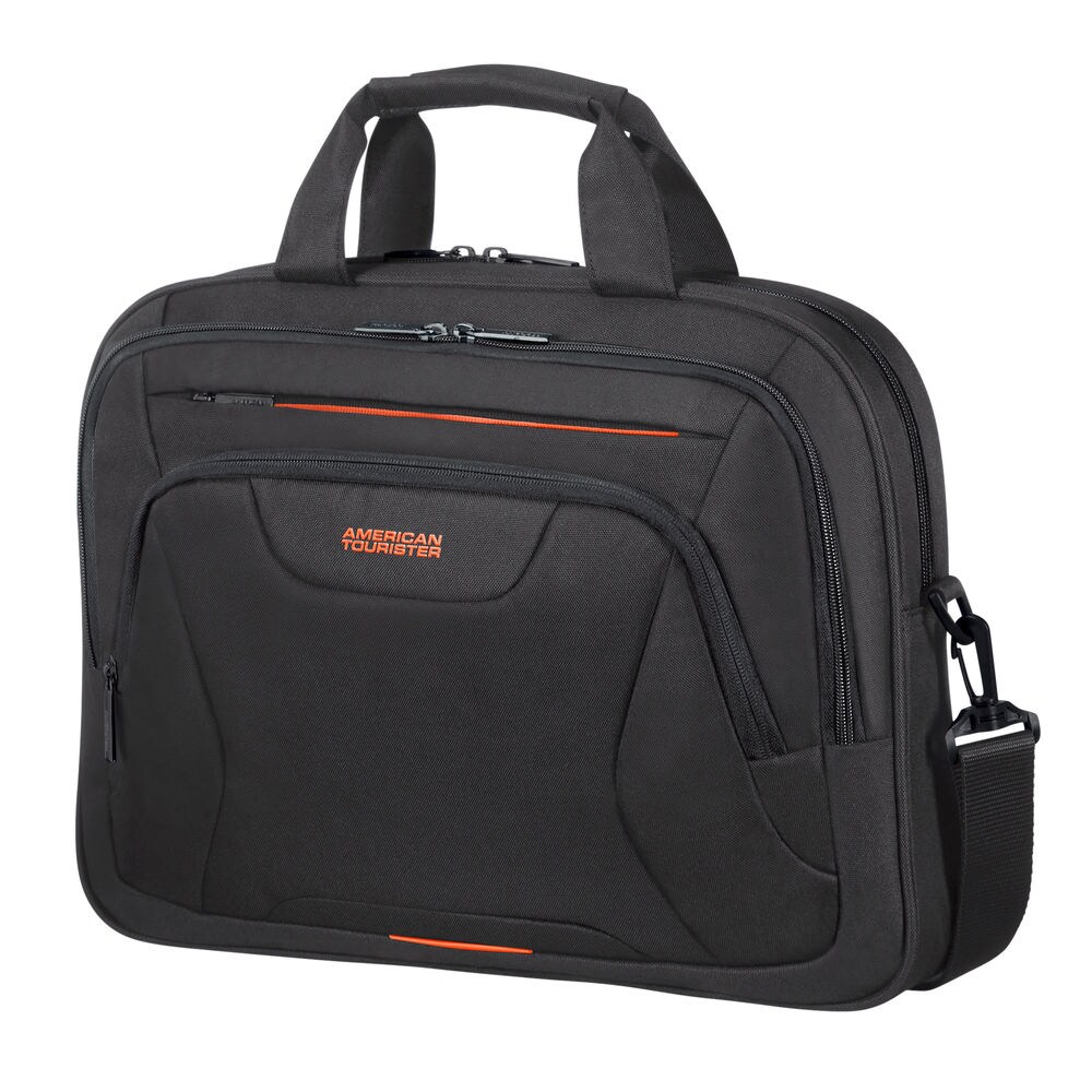 American Tourister 88532-1070 At Work Laptop Schoudertas/Aktetas - 15.6 Inch - Black/Orange