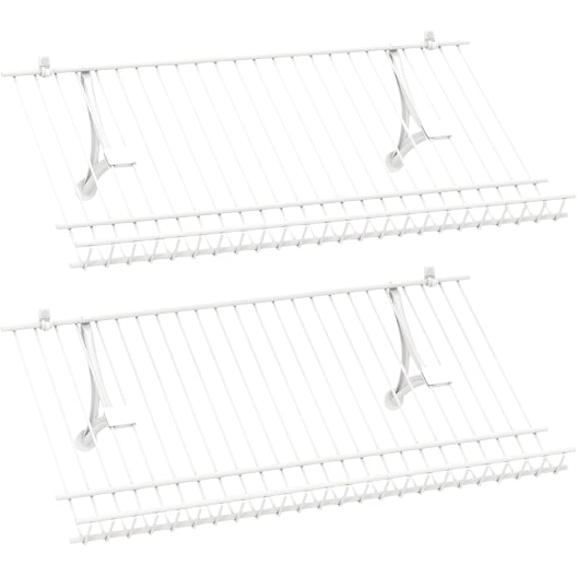 COSTWAY Set van 2 Schoenenrekken Wandmontage
