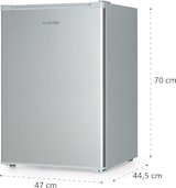 thumbnail of Delaware Kühlschrank 75 Liter 4-Liter-Gefrierfach Kompression Silber-Metallic