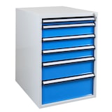 thumbnail of PROREGAL Schubladenbox mit 6 Schubladen für Werkbank Rhino| HxBxT 80x53x70cm | Traglast 60kg | Lichtgrau/Lichtblau