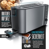 thumbnail of Arendo - Wasserkocher mit Toaster und Eierkocher SET Edelstahl Grau Wasserkocher 1,5L 40° - 100°C, Toaster 4 Scheiben LED-Display 6 Bräunungsgrade