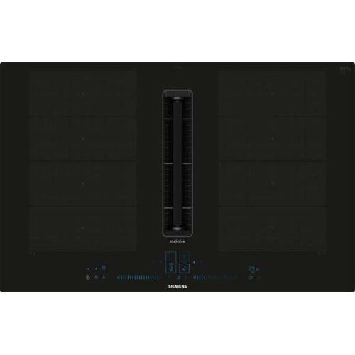 Siemens iQ700 EX807NX68E Induktionskochfeld mit Dunstabzug | 80 cm | Flächenbündig | varioInduktion | Bratsensor Plus | Home Connect