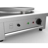 thumbnail of METRO Professional Crepe maker GCP1040, roestvrij staal / gietijzer, 47 x 45 x 24 cm, Ø plaat 40 cm, 3000 W, incl. beslagspreider, zilver