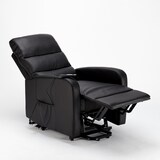 thumbnail of Poltrona reclinabile relax elettrica con alzapersona in similpelle Elizabeth Design - Nero-SR681PUN