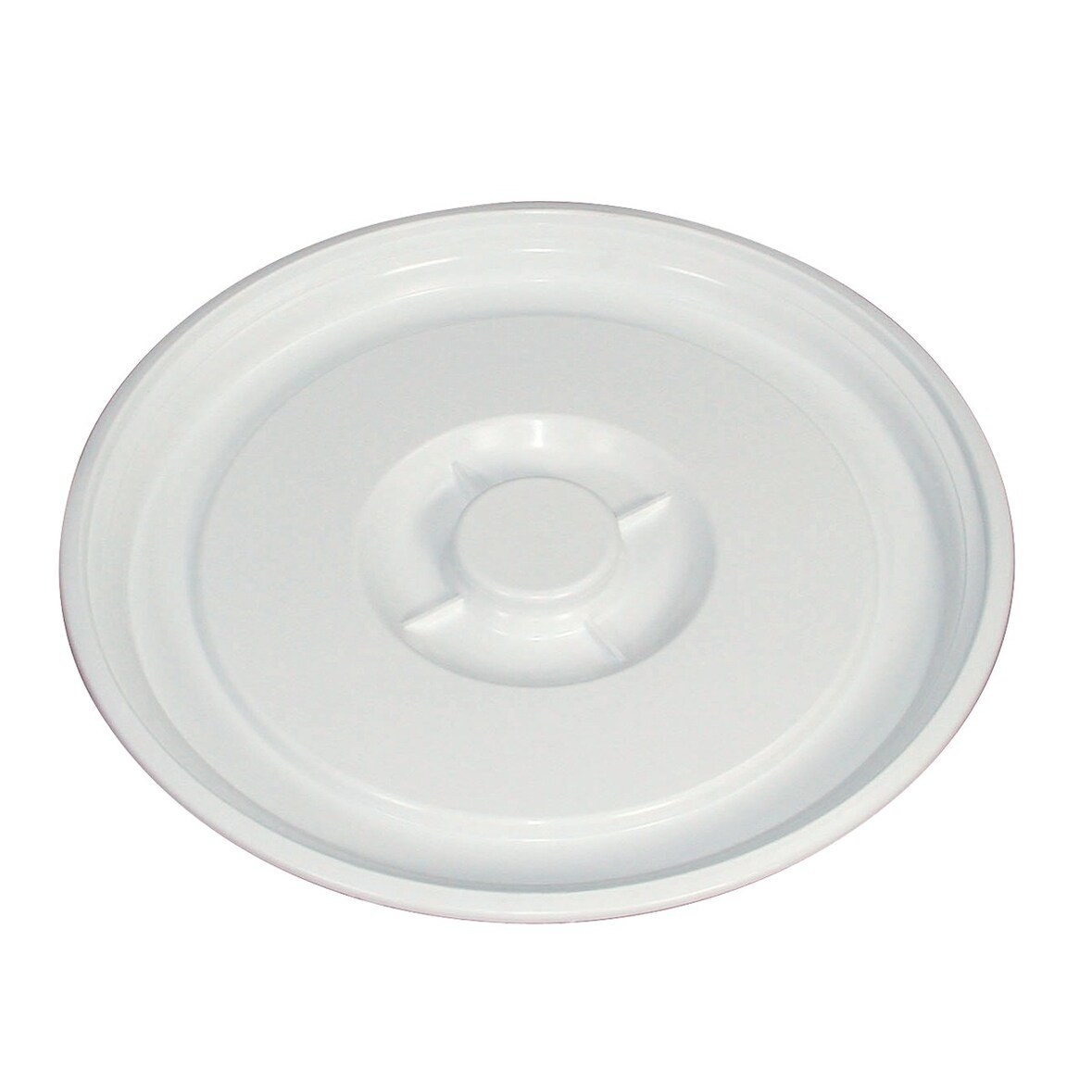 GILAC Couvercle pour conteneur rond à poignées noires 50 L et baquet 35 L - blanc - Blanc G152021
