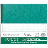 thumbnail of Exacompta - Réf. 16080E - 1 Piqûre 27x32cm à tête paresseuse 8 colonnes sur 1 page - 28 lignes - 80 pages - Couleurs aléatoires