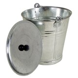 thumbnail of Zinkeimer 12L mit Deckel Zink Eimer Blumenkübel Wassereimer Metalleimer verzinkt 12 Silber