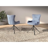 thumbnail of Angel Cerdá Chaise pivotante en tissu bleu 4204C 55 x 63 x 86