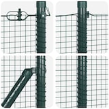 thumbnail of vidaXL Zaunpfosten Grün 10 x 0,6 m (16 x 16 mm Netz) Stahl und PVC