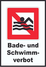 thumbnail of Schwimmen und Baden verboten Symbol und Text A4 (210x297mm)