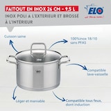 thumbnail of Faitout en inox 26 cm de 9,5 litres Elo Citrin