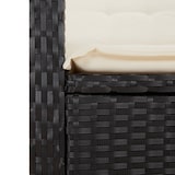 thumbnail of vidaXL 2-tlg. Garten-Essgruppe mit Kissen Schwarz Poly Rattan