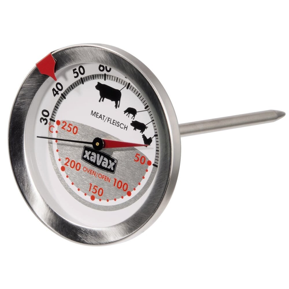 Xavax 2-in-1 Bratenthermometer Edelstahl, lebensmittelecht