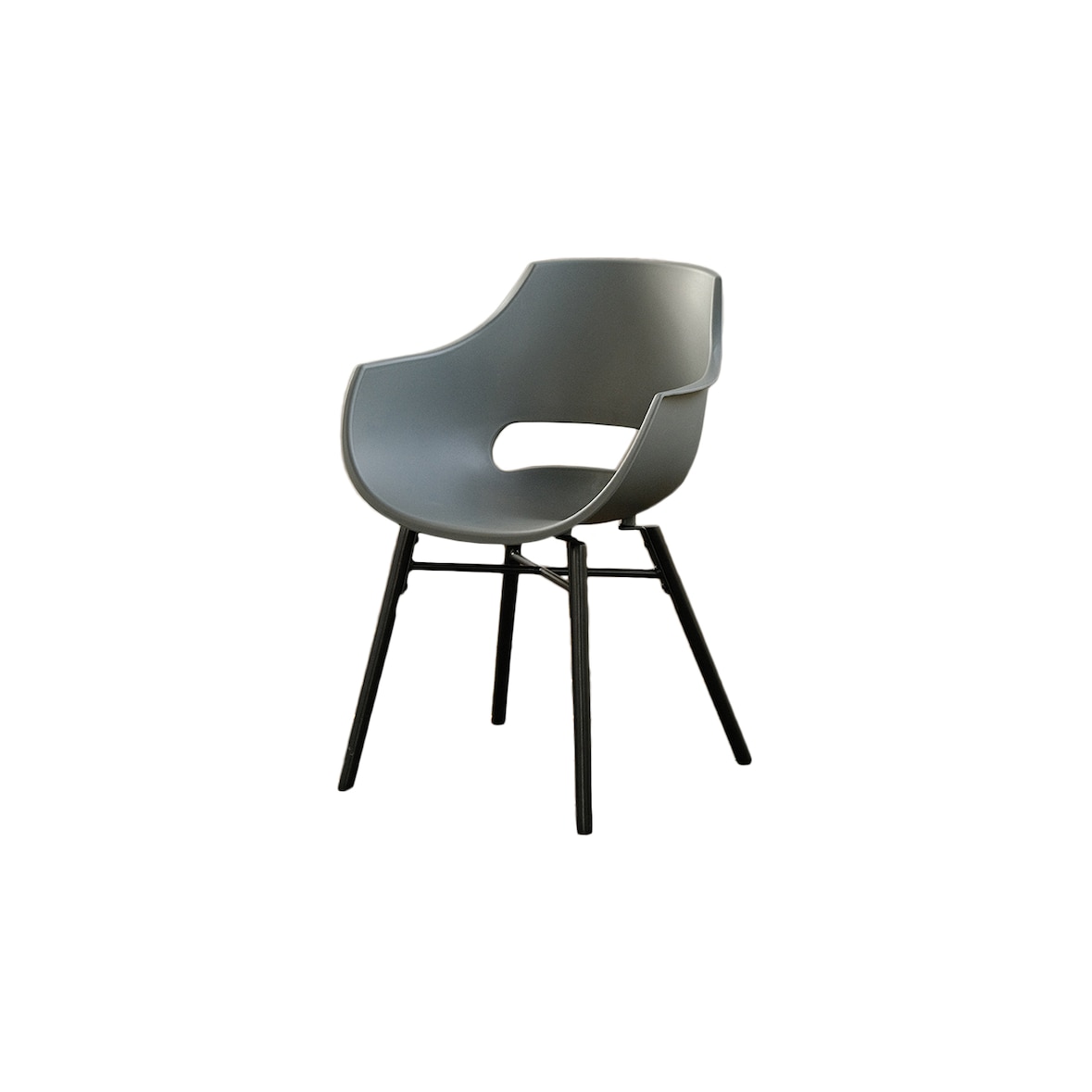 KAWOLA Stuhl ZAJA Esszimmerstuhl Kunststoff anthrazit