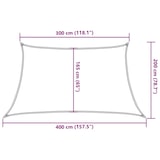 thumbnail of Toldo de vela HDPE azul 160 g/m² 3/4x2 m
