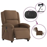 thumbnail of vidaXL Massagesessel Elektrisch Braun Stoff