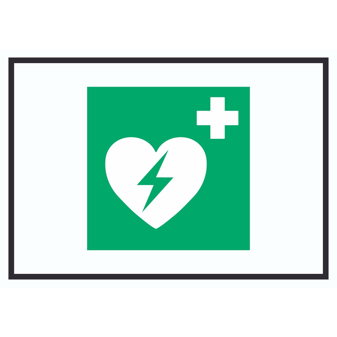 Defibrillator Symbol A0 (841x1189mm) Schild