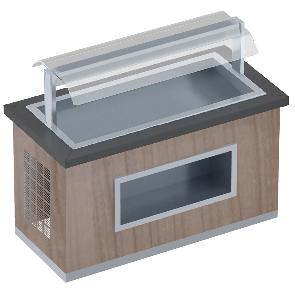 Koud buffet met bak en beschermend scherm 5 gn 1/1-65 afwerking nm - 2000x850x1320 mm - 738 W 230/1V - 11157NM1 Eurast