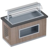 thumbnail of Koud buffet met bak en beschermend scherm 5 gn 1/1-65 afwerking nm - 2000x850x1320 mm - 738 W 230/1V - 11157NM1 Eurast