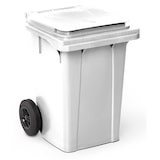 thumbnail of Contentor de lixo com tampa e rodas branco 60 lts.
