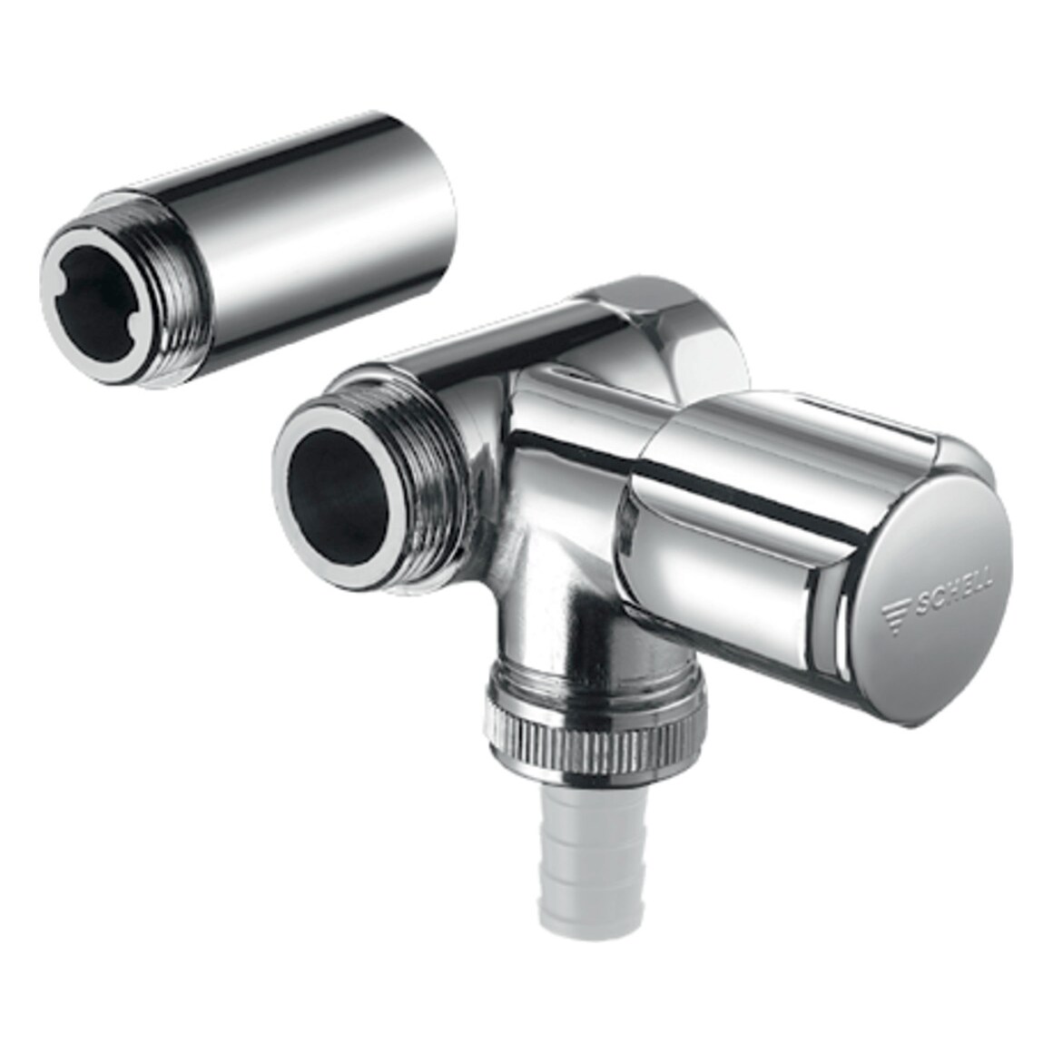 Schell NA-Ventil f Wandbatterie m Rückflussverhinderer 3/4 R verchromt