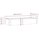 thumbnail of vidaXL Hochbeet mit Einsatz 120x45x25 cm Massivholz Tanne
