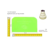 thumbnail of Einfache Teigkarte 12 Stück Teigschaber, Teigschaberkarte oder Teigbrotschneider zum Backen aus Kunststoff Schüsselschaber, Scraper zum Glattstreichen