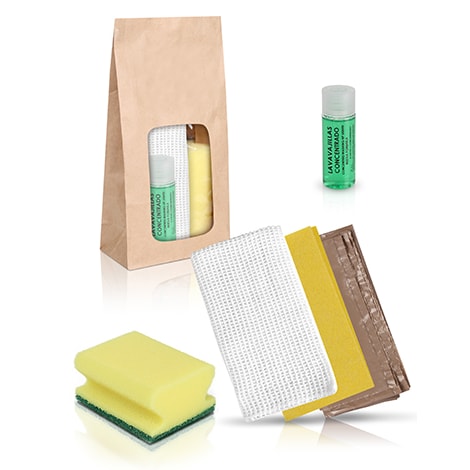 Amenities- Reinigungsset in Kraftpapiertüte Nr.2 für Touristenunterkünfte - 36 Stück