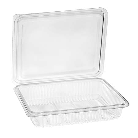 Envase plástico con tapa loncheado pet h27 grande (1 paquete de 50 unidades)