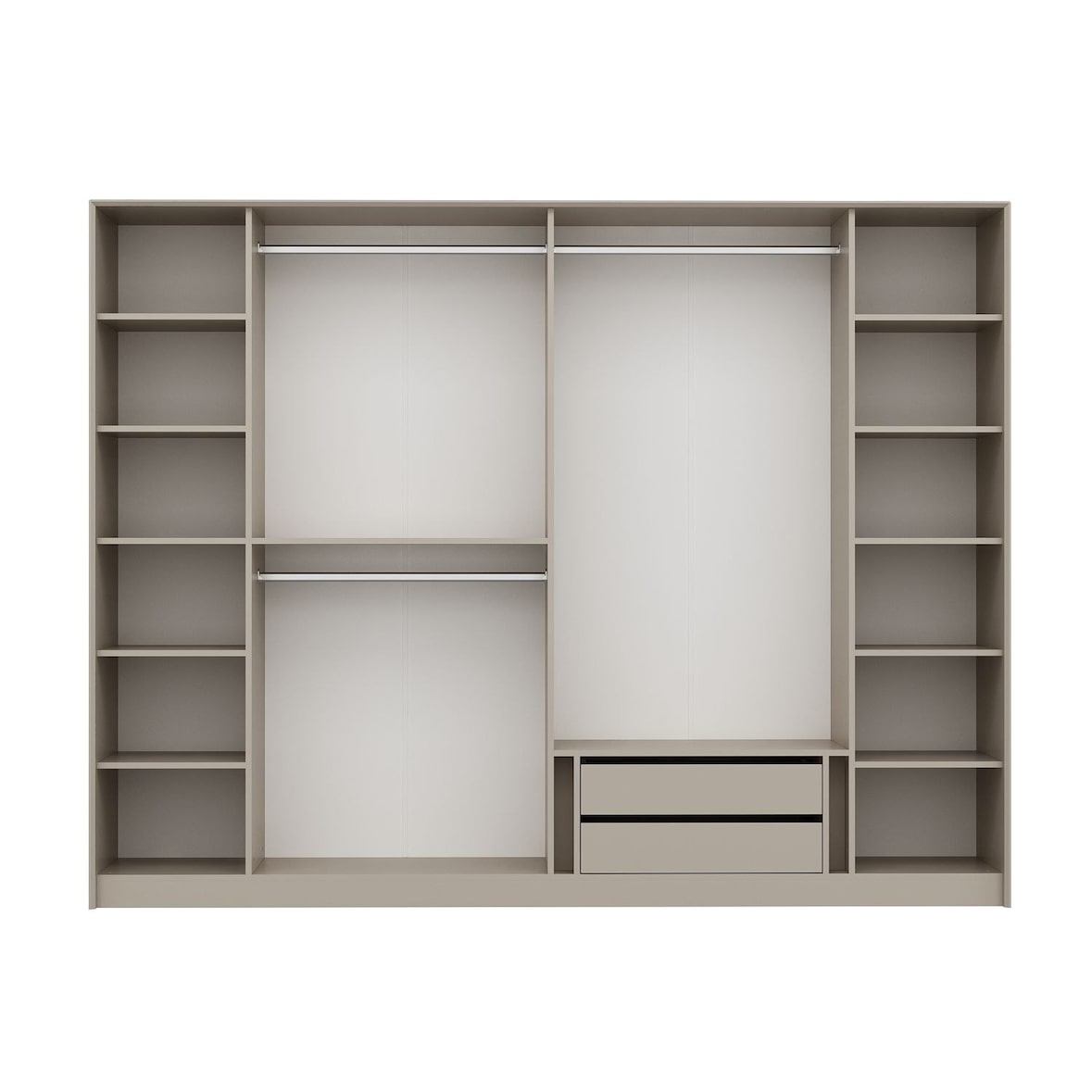 Armario Lux 7937 humo dorado blanco 270x210x52 cm