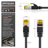 thumbnail of Primewire Ultra Slim Patchkabel Cat 7 - LAN Ethernet Gigabit Kabel - 10000 Mbit - U/FTP PIMF Schirmung - Netzwerkkabel - 10m