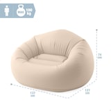 thumbnail of Poltrona inflável tipo puff INTEX bege 137x127x74 cm