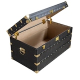 thumbnail of Angel Cerdá Baule in pelle nera 5159C 93 x 54 x 50