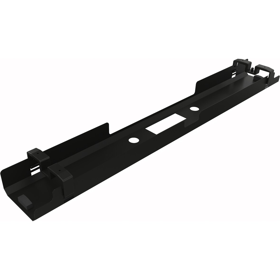 Kabelkanal horizontal beidseitig abklappbar für Tische B1600mm schwarz