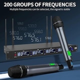 thumbnail of Système Microphone Sans Fil Professionnel 4 Canaux UHF Audio Clair et Puissant YONIS