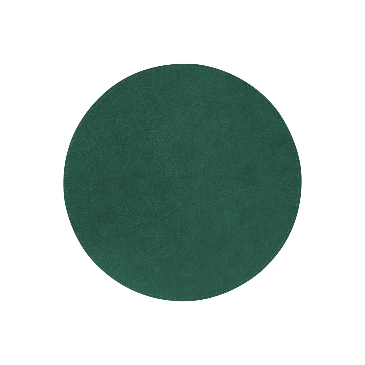 Stil Casa, set de 12 sous-plat unies, polyuréthane cousu, Ø 30 cm, finition dollar couleur verte.