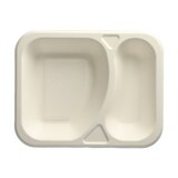 thumbnail of PAPSTAR 100 Siegelschalen, Zuckerrohr 2-geteilt 825 ml 4,2 cm x 18,5 cm x 23,5 cm weiss