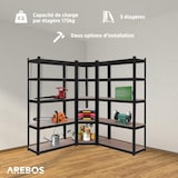 thumbnail of 3 pezzi Set Scaffalature per carichi pesanti Scaffale ad angolo