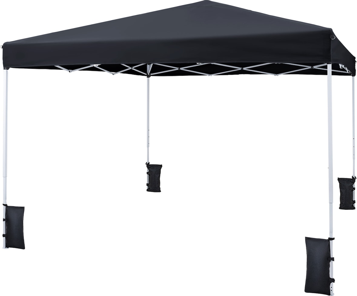 COSTWAY Gazebo 3x3m pop-up, altura ajustável, hidrorrepelente, UV 50+, com bolsa e 4 sacos areia