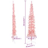 thumbnail of vidaXL Kunstkerstboom half met standaard smal 210 cm roze